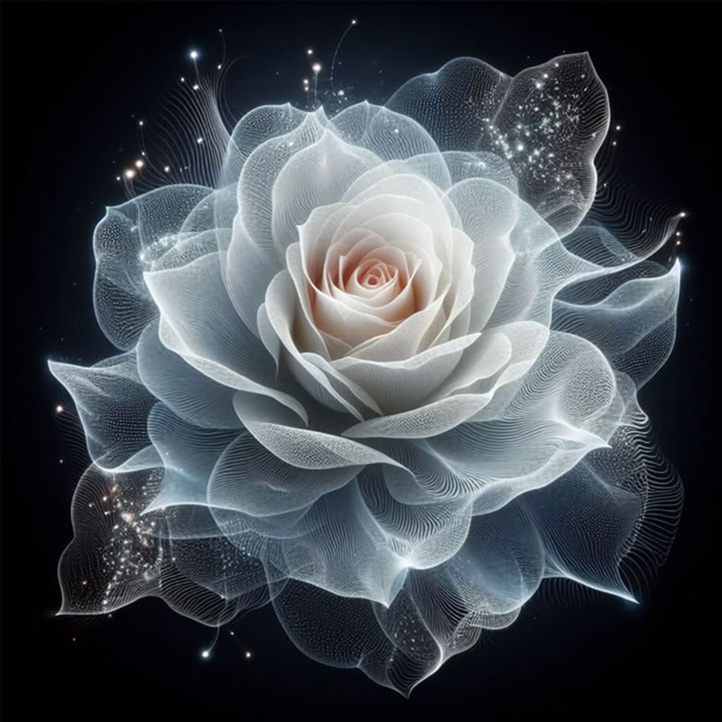 Rose - Full 18CT Counted Cross Stitch 30x30CM - Huacan