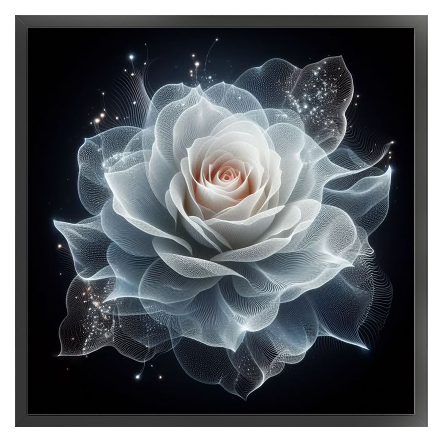 Rose - Full 18CT Counted Cross Stitch 30x30CM - Huacan