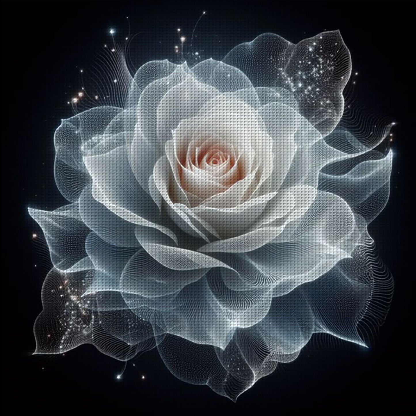 Rose - Full 18CT Counted Cross Stitch 30x30CM - Huacan