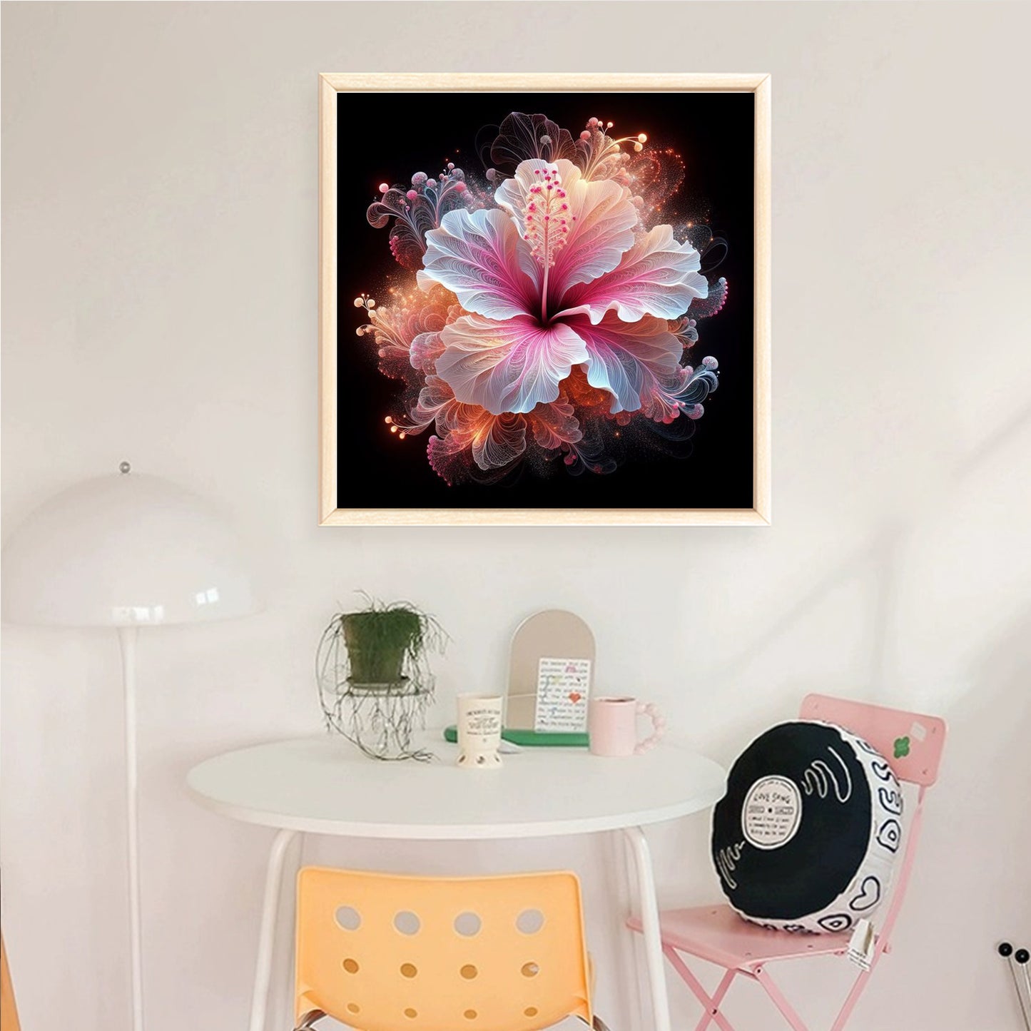 Hibiscus - Full 18CT Counted Cross Stitch 30x30CM - Huacan