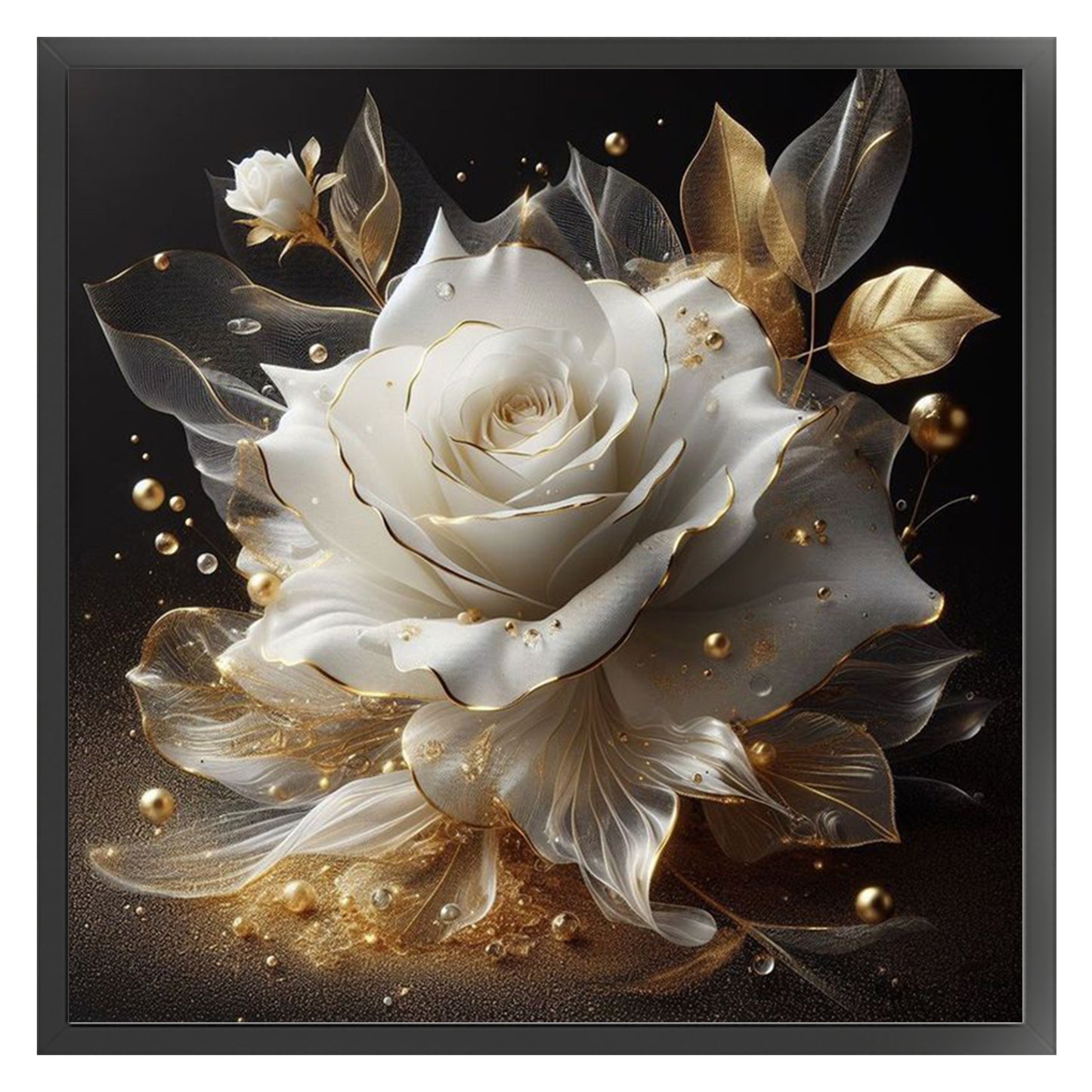 Rose - Full 18CT Counted Cross Stitch 30x30CM - Huacan