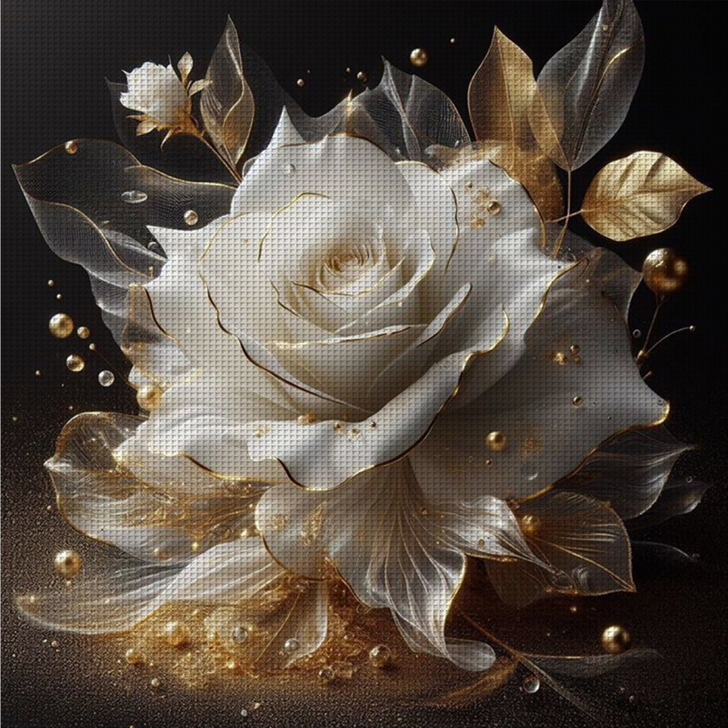 Rose - Full 18CT Counted Cross Stitch 30x30CM - Huacan