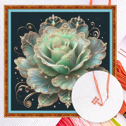 Rose - Full 18CT Counted Cross Stitch 30x30CM - Huacan