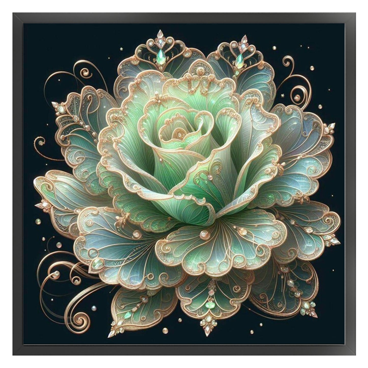 Rose - Full 18CT Counted Cross Stitch 30x30CM - Huacan