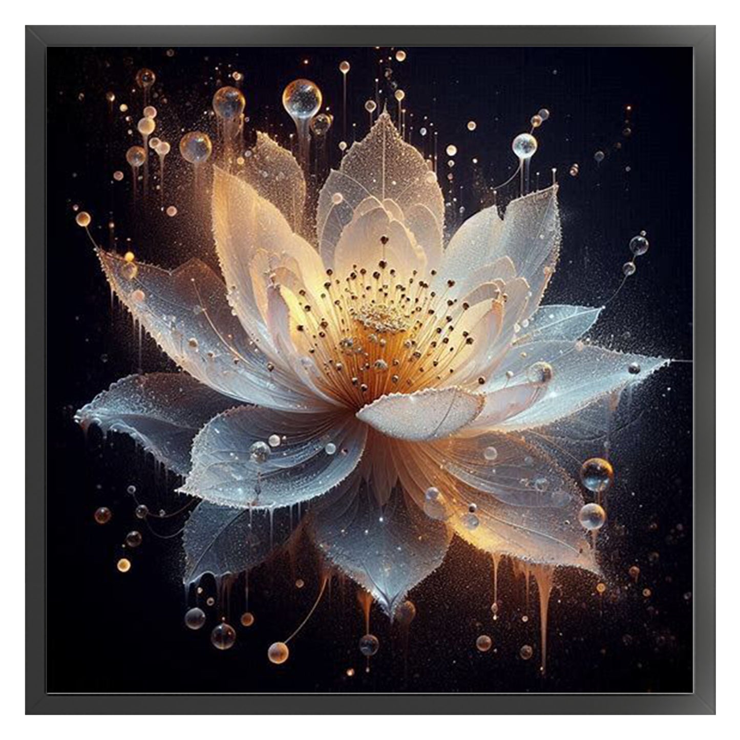 Lotus - Full 18CT Counted Cross Stitch 30x30CM - Huacan