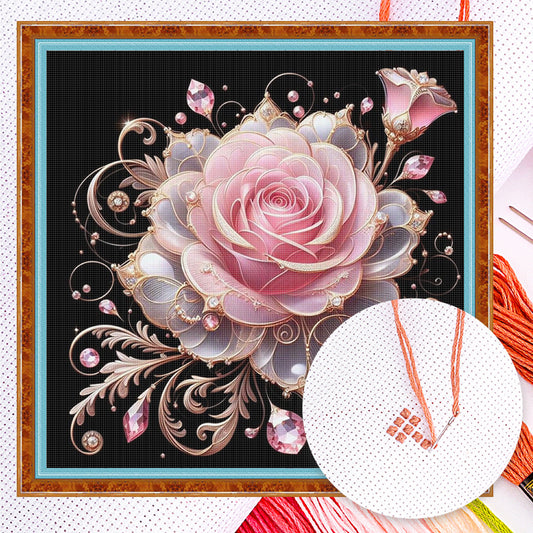 Rose - Full 18CT Counted Cross Stitch 30x30CM - Huacan