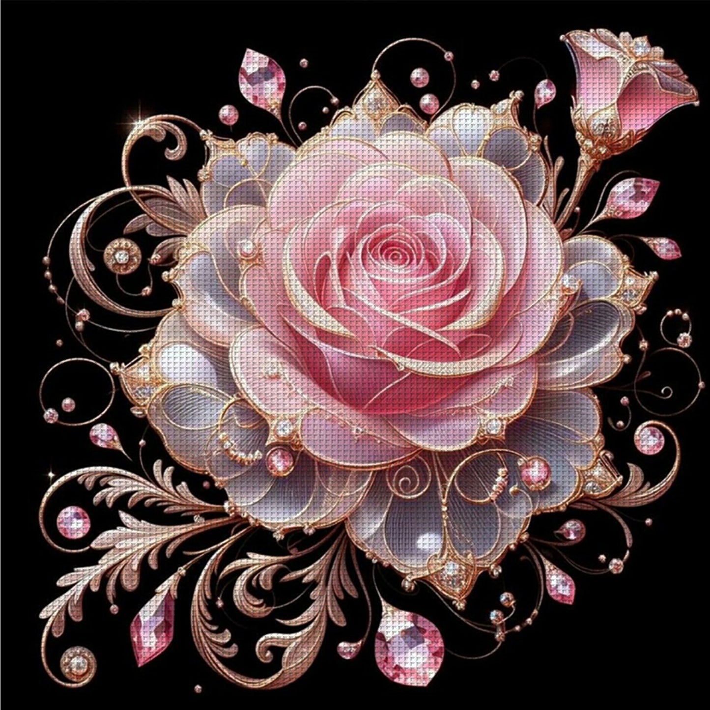 Rose - Full 18CT Counted Cross Stitch 30x30CM - Huacan