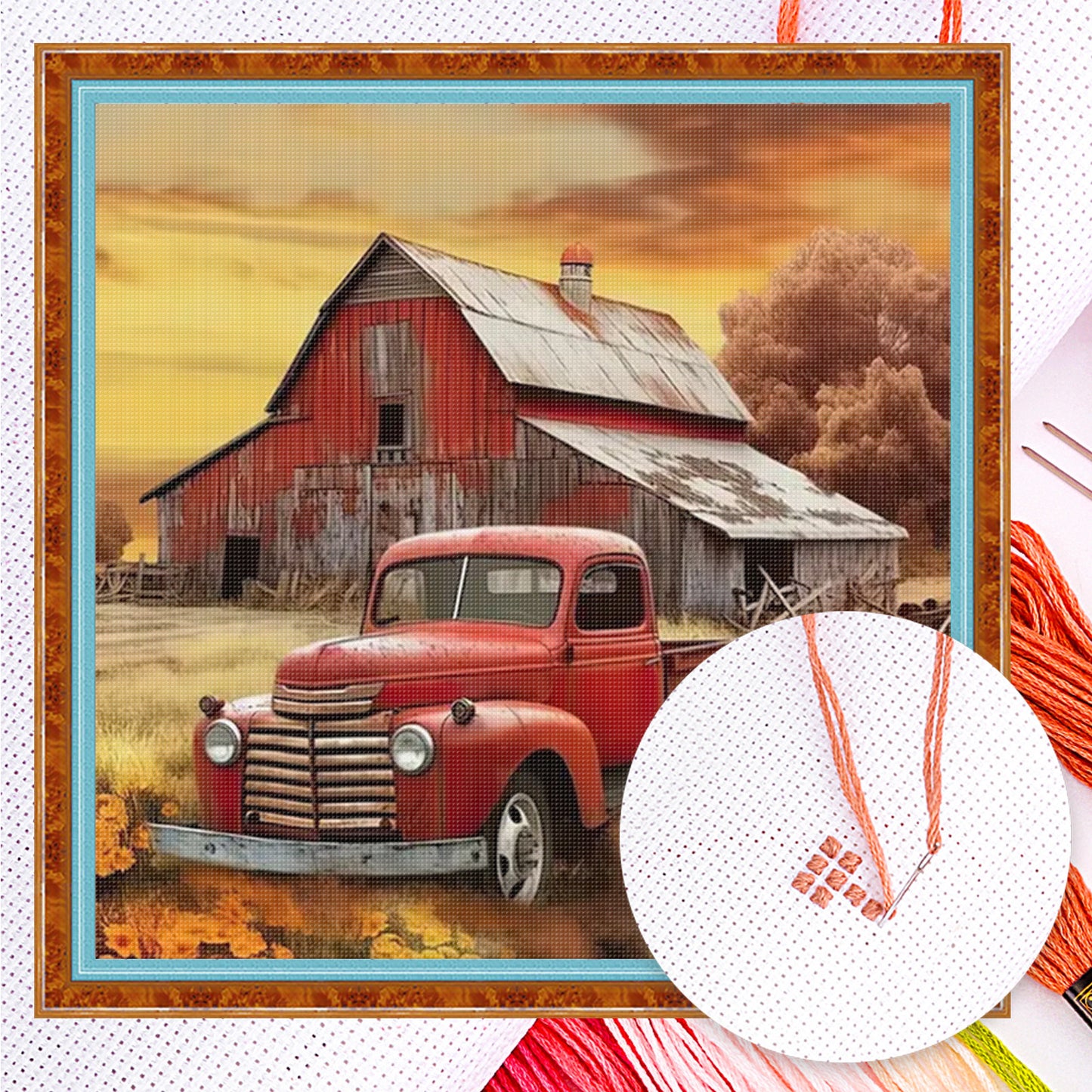 Wooden House - Full 11CT Counted Cross Stitch 50x50CM - Huacan