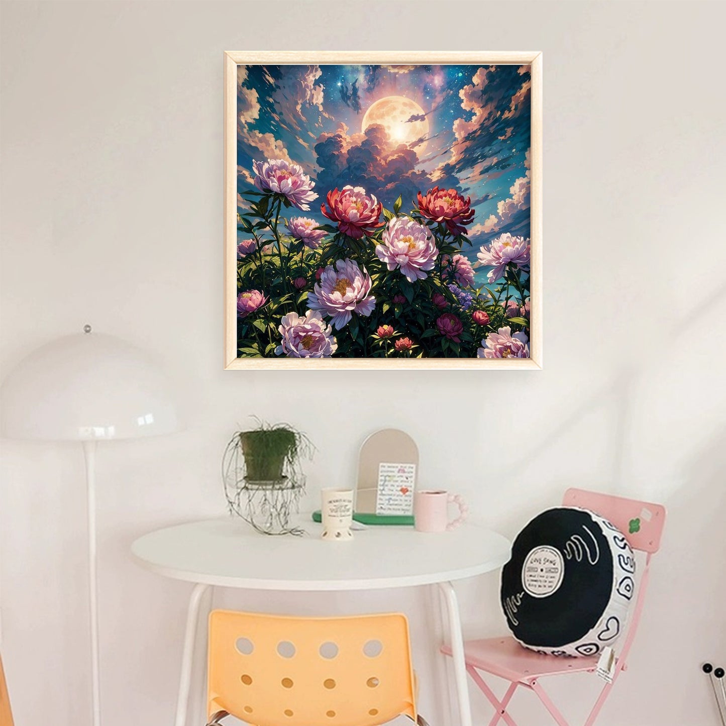 Oil Painting Flowers - Full 11CT Stamped Cross Stitch 50x50CM - Huacan