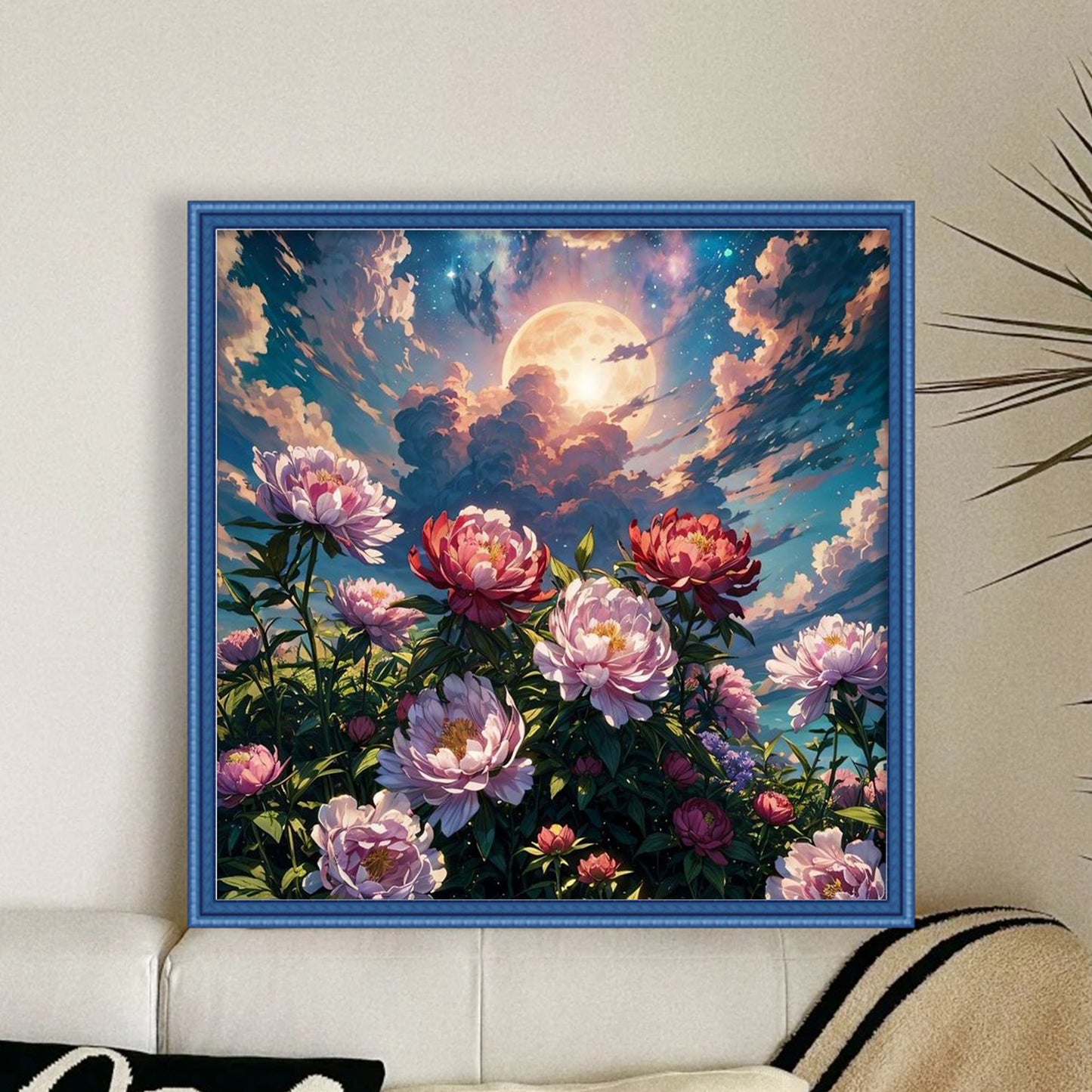 Oil Painting Flowers - Full 11CT Stamped Cross Stitch 50x50CM - Huacan