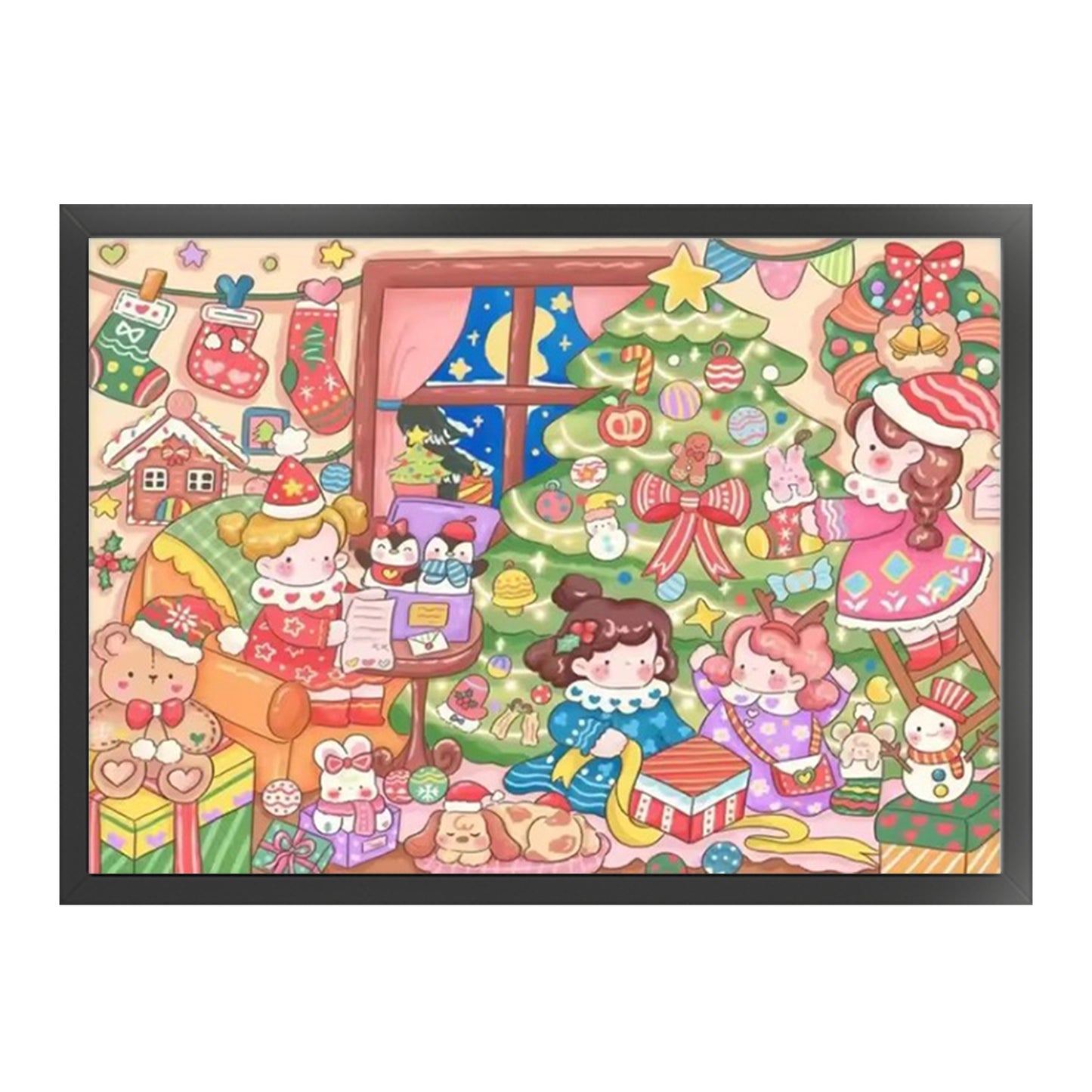 Christmas - Full 11CT Stamped Cross Stitch 60x45CM - Huacan
