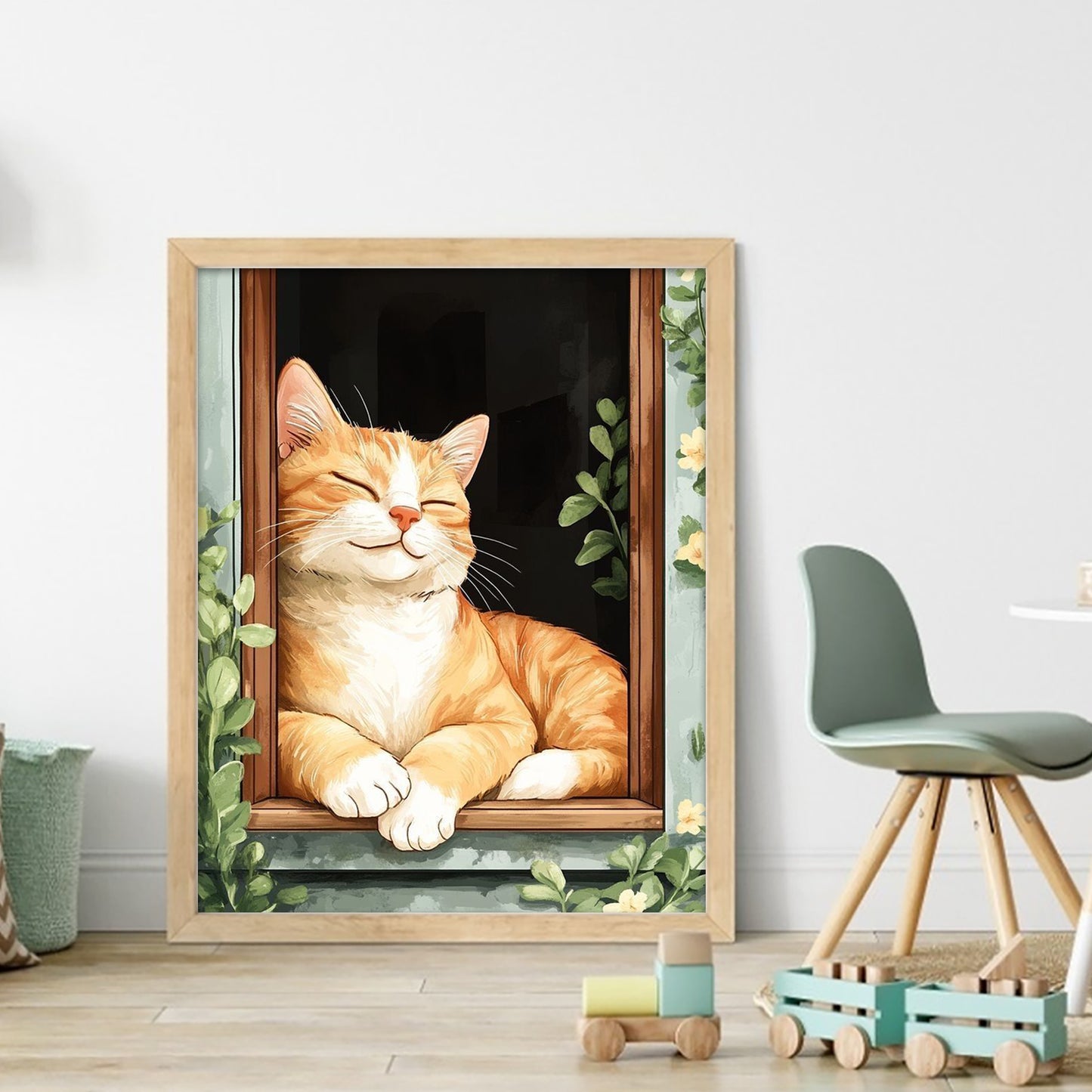 Cat - Full 11CT Stamped Cross Stitch 40x50CM - Huacan