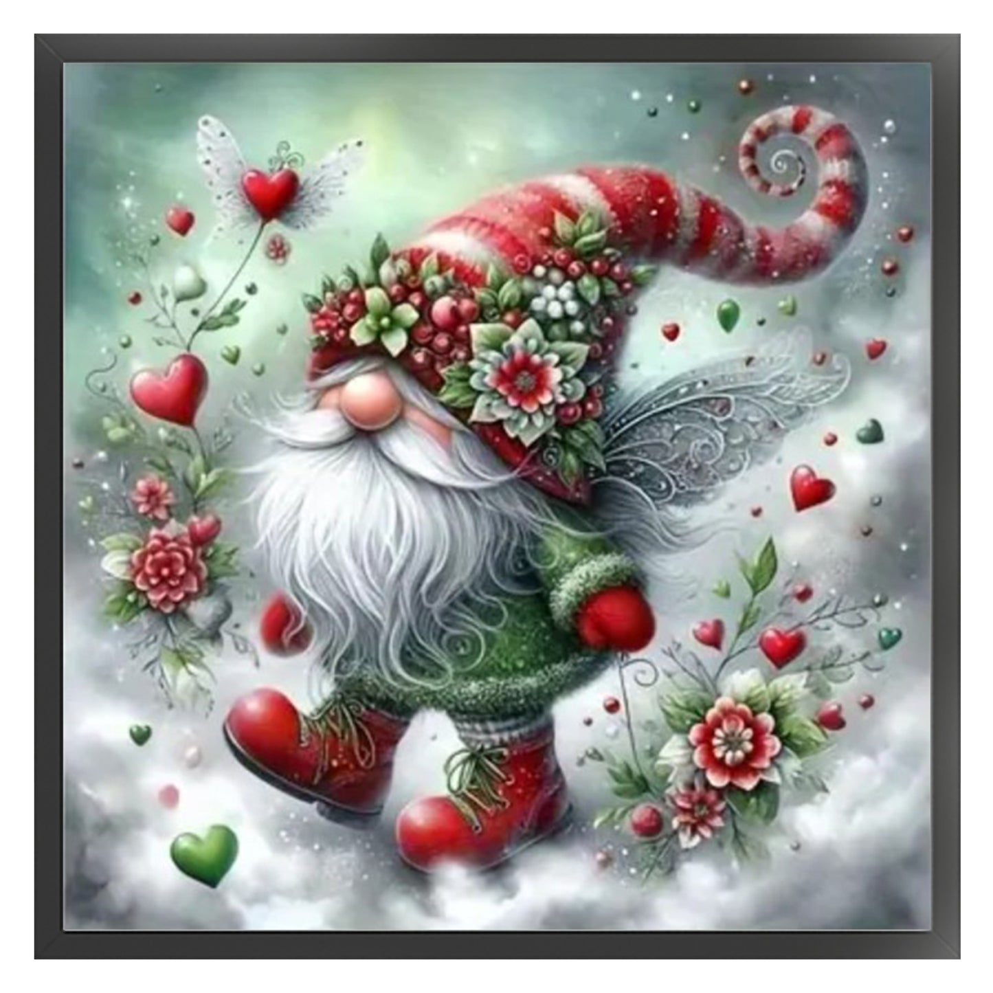 Gnome - Full 11CT Stamped Cross Stitch 45x45CM - Huacan
