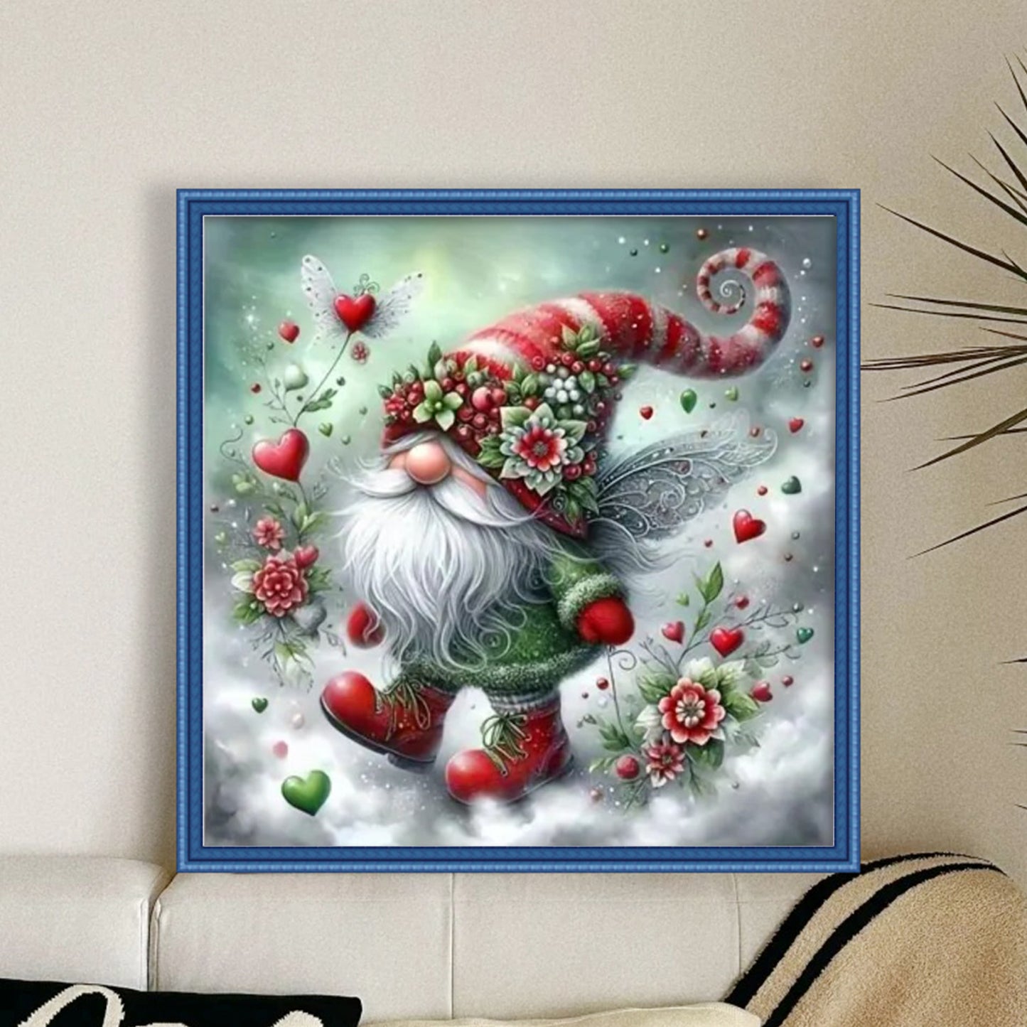 Gnome - Full 11CT Stamped Cross Stitch 45x45CM - Huacan
