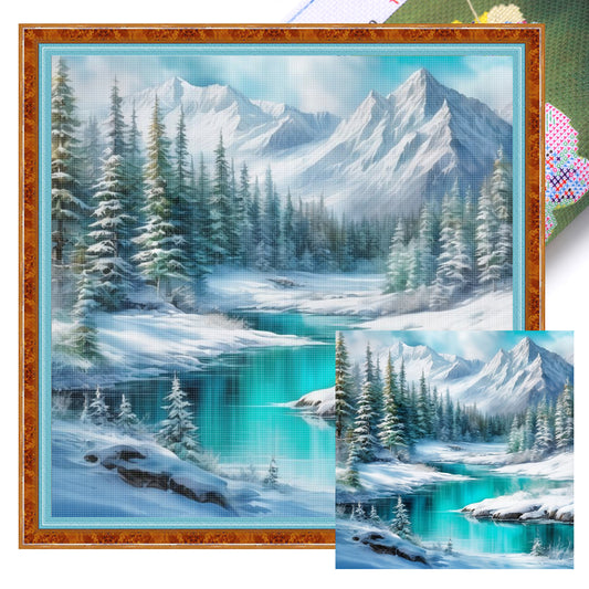 Glacier - Full 11CT Stamped Cross Stitch 45x45CM - Huacan