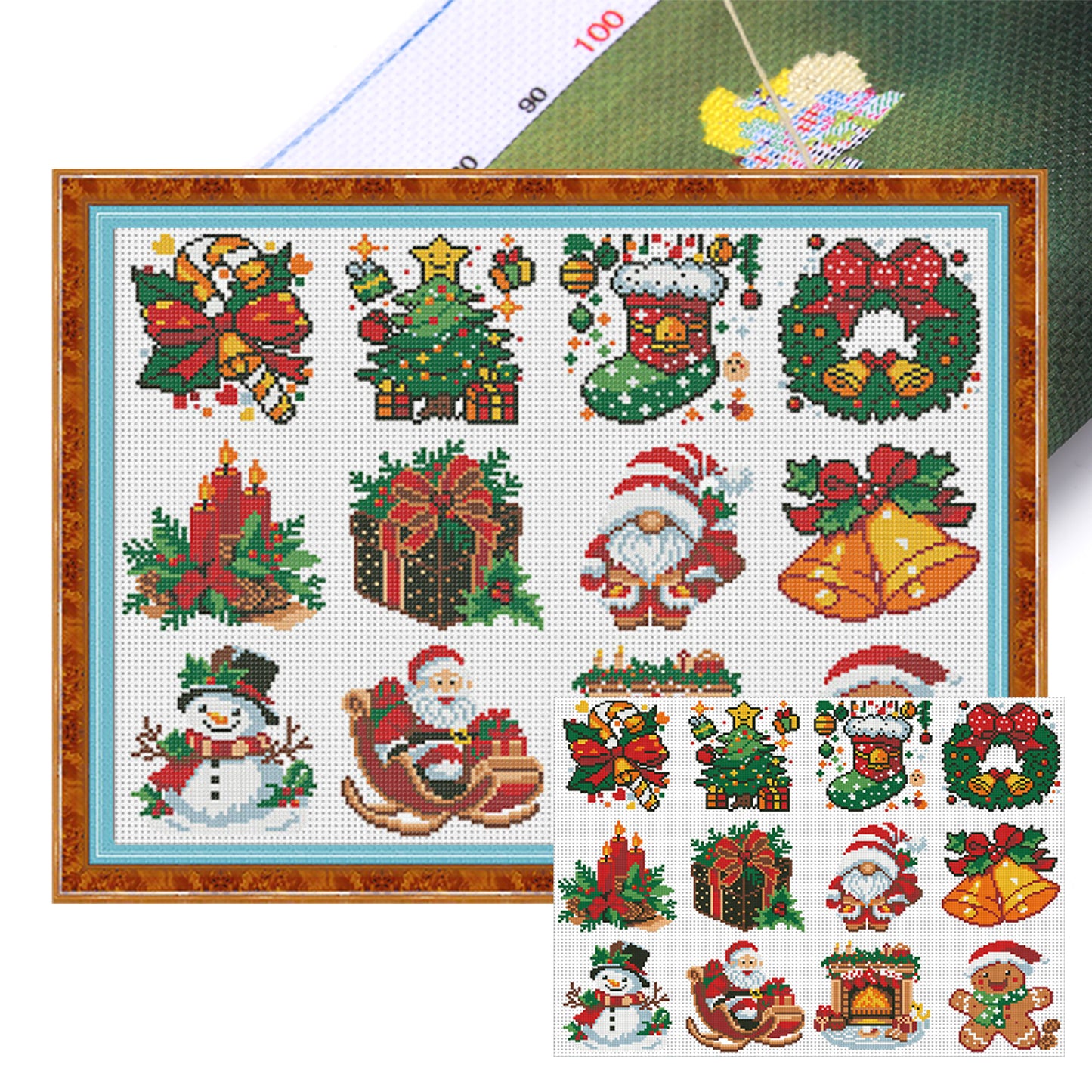Christmas Themed Kit - Partial 11CT Stamped Cross Stitch 36x52CM - Mona Lisa