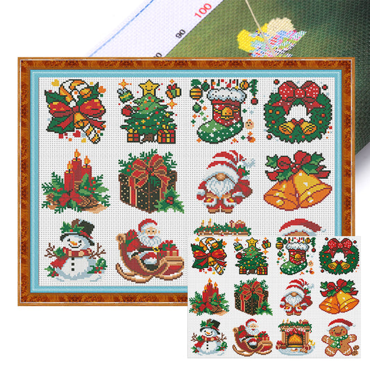 Christmas Themed Kit - Partial 11CT Stamped Cross Stitch 36x52CM - Mona Lisa