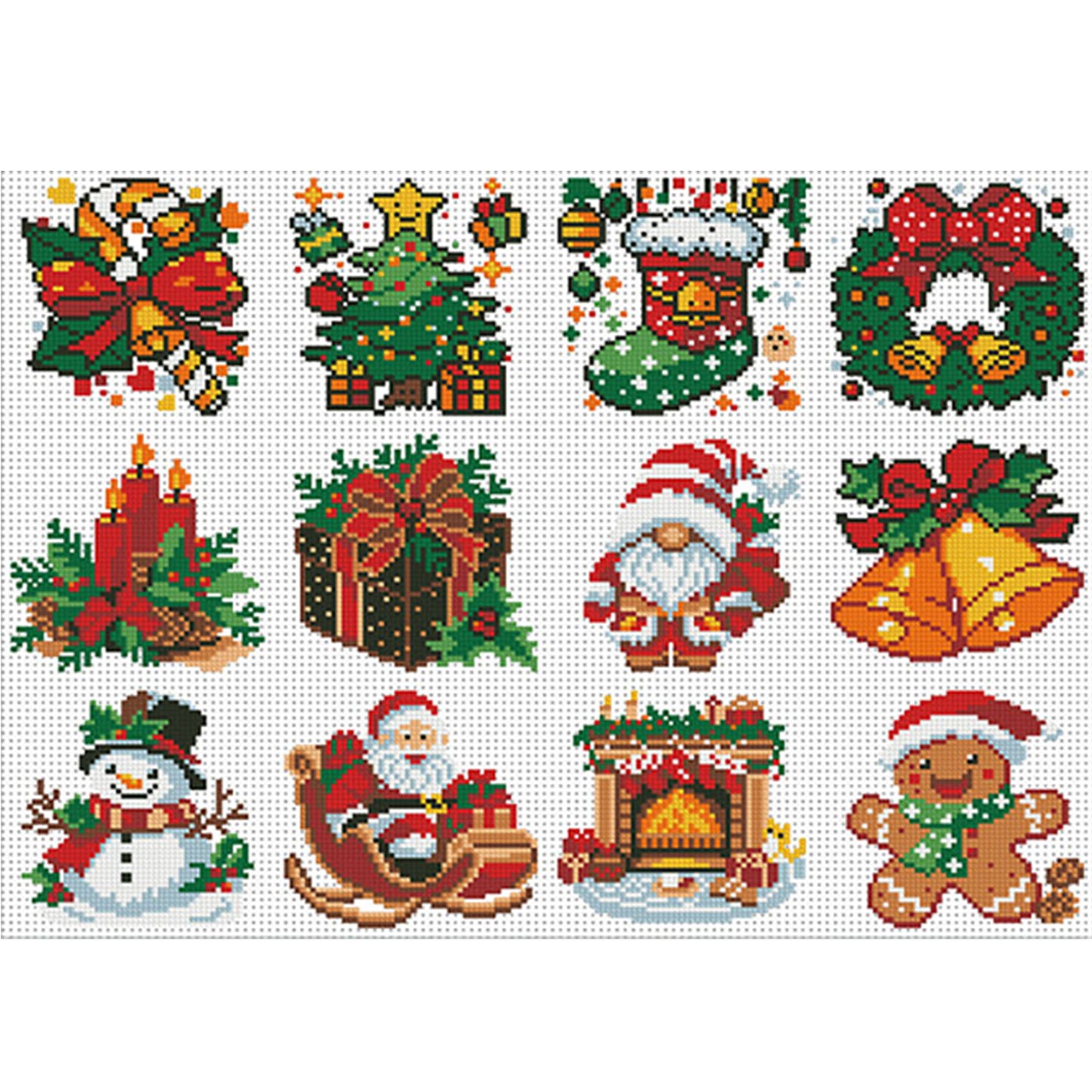 Christmas Themed Kit - Partial 11CT Stamped Cross Stitch 36x52CM - Mona Lisa