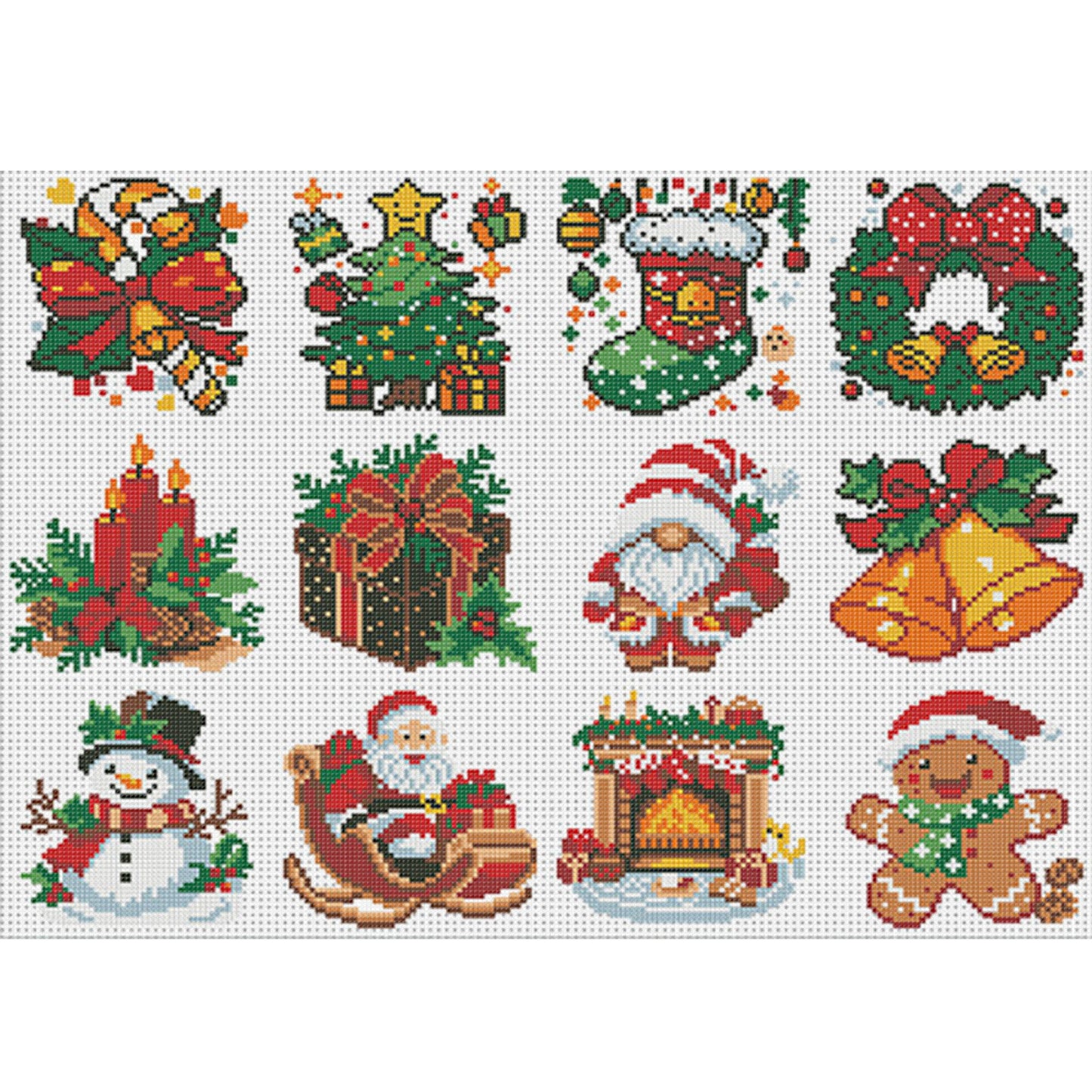 Christmas Themed Kit - Partial 11CT Stamped Cross Stitch 36x52CM - Mona Lisa