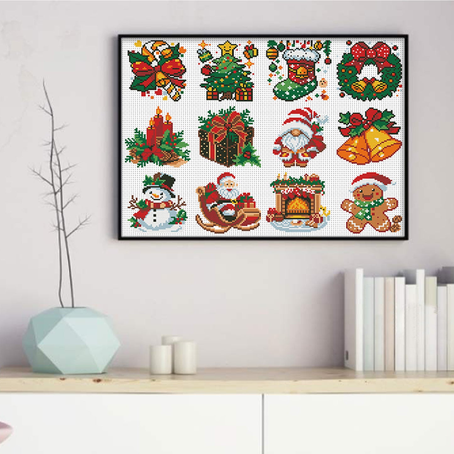 Christmas Themed Kit - Partial 11CT Stamped Cross Stitch 36x52CM - Mona Lisa