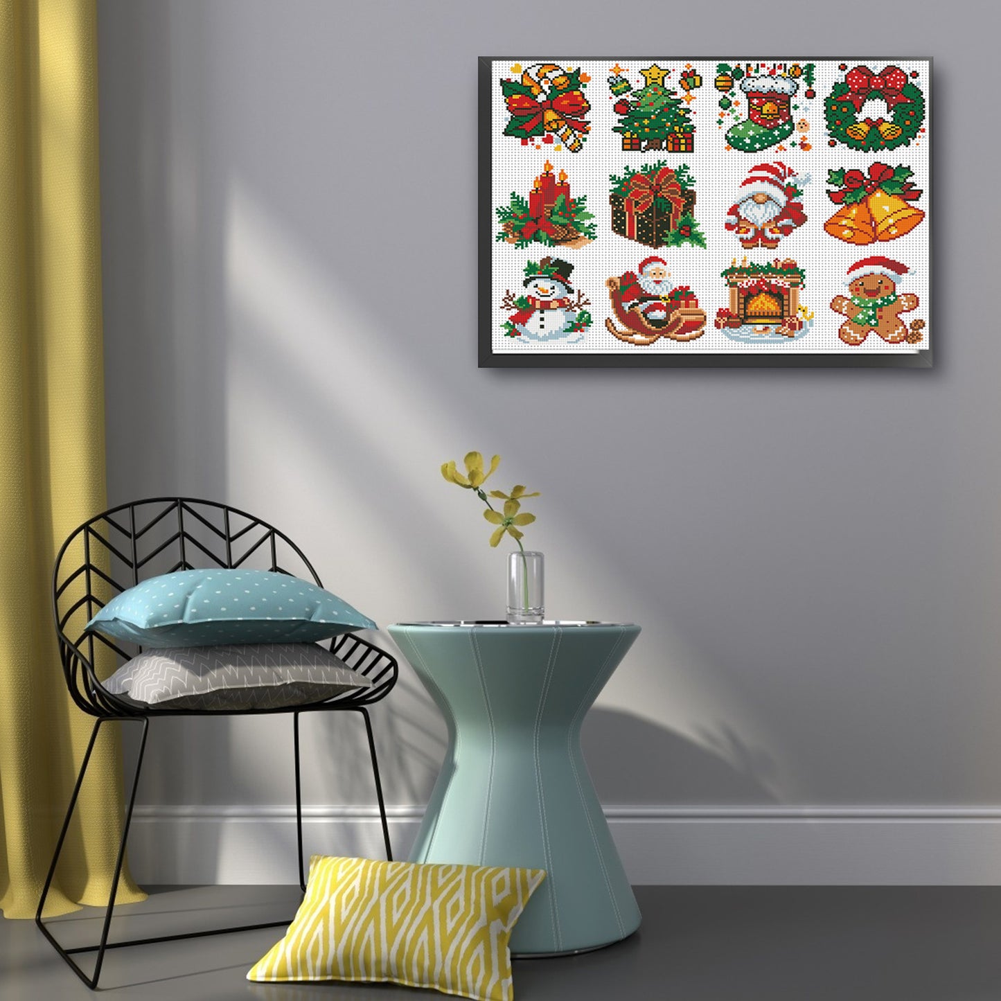 Christmas Themed Kit - Partial 11CT Stamped Cross Stitch 36x52CM - Mona Lisa