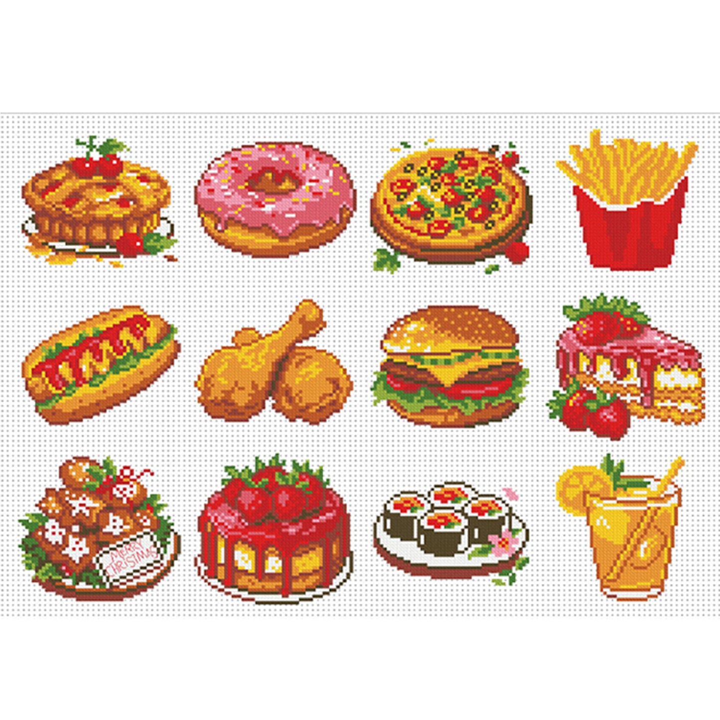 Food Themed Kit - Partial 11CT Stamped Cross Stitch 36x52CM - Mona Lisa