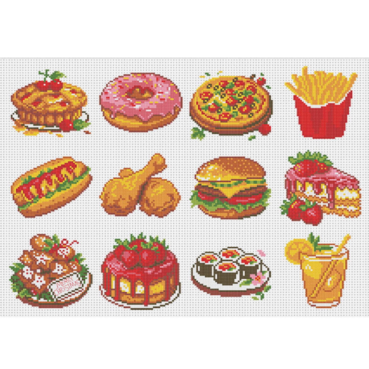 Food Themed Kit - Partial 11CT Stamped Cross Stitch 36x52CM - Mona Lisa