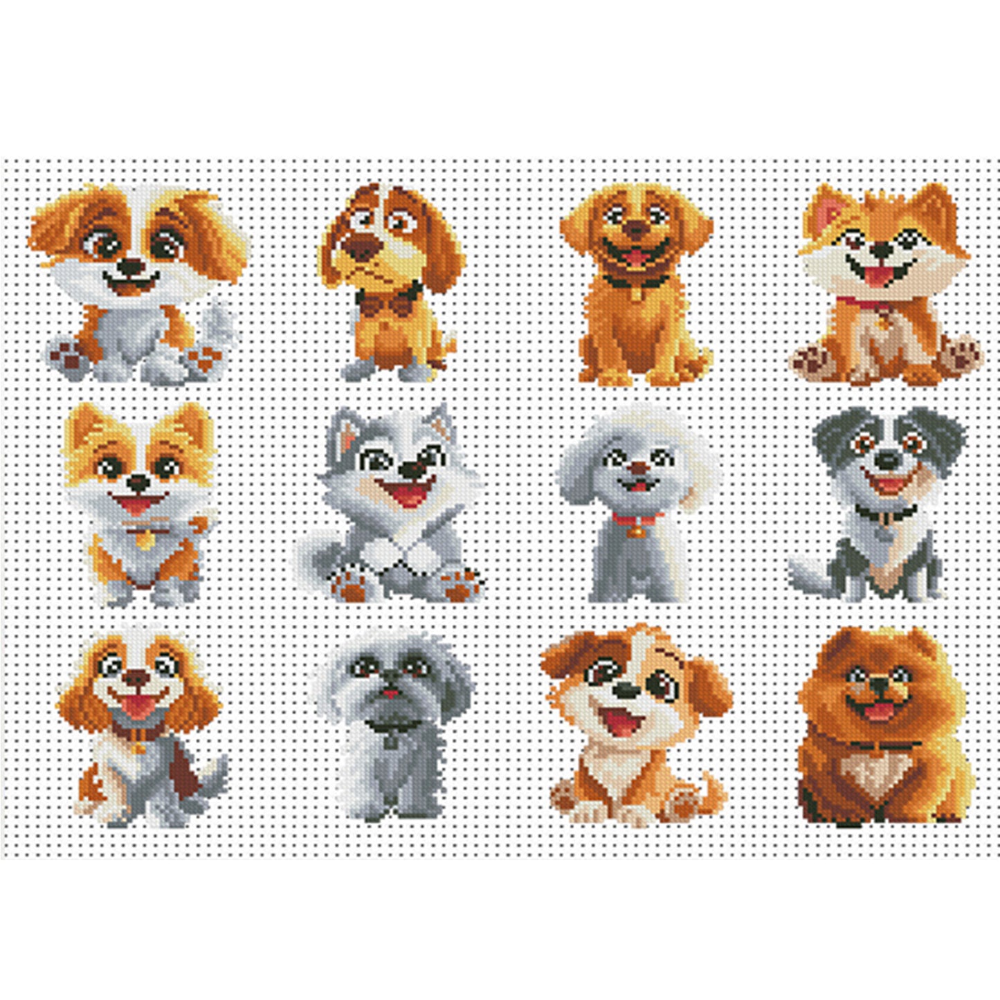 Dog Themed Kit - Partial 11CT Stamped Cross Stitch 36x52CM - Mona Lisa