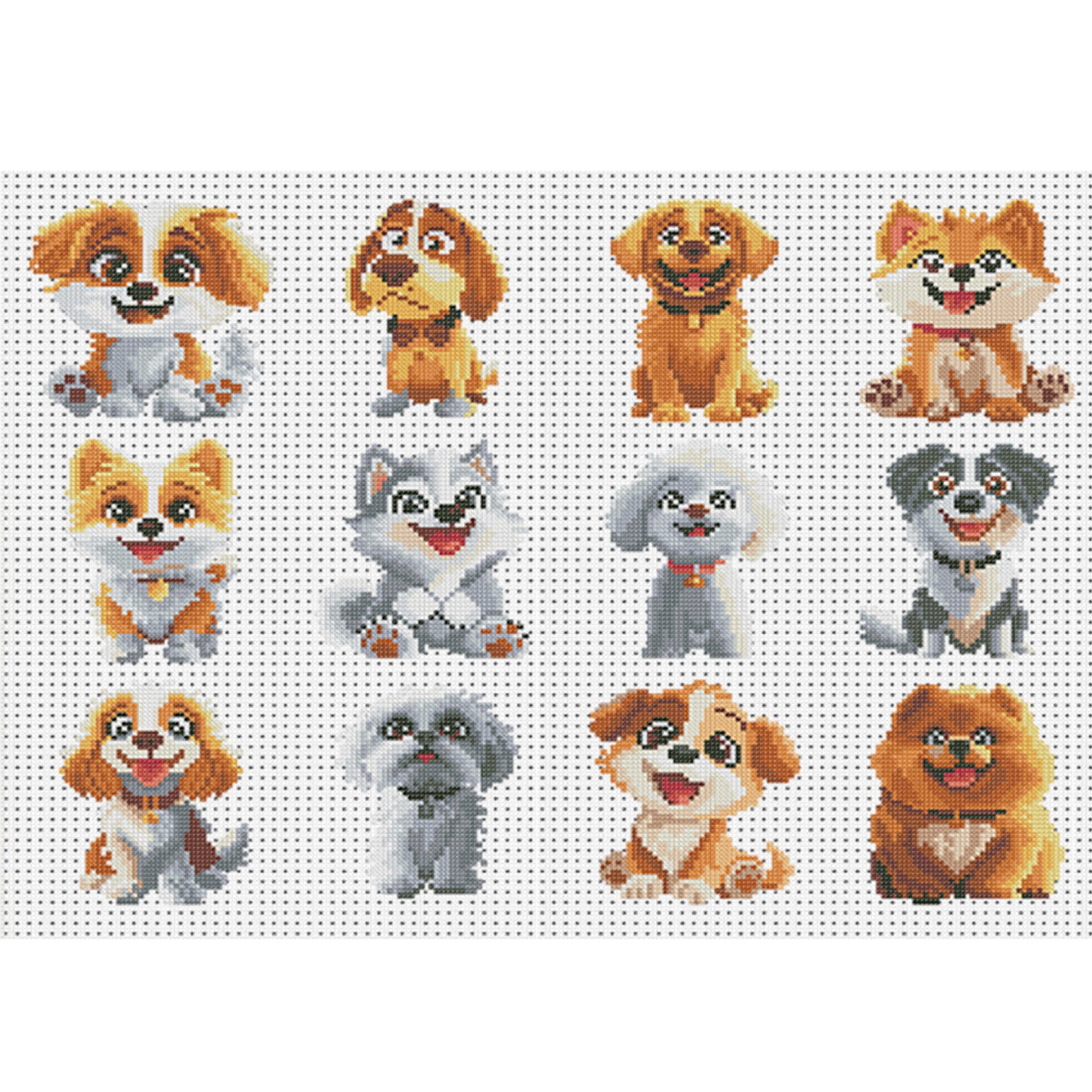 Dog Themed Kit - Partial 11CT Stamped Cross Stitch 36x52CM - Mona Lisa