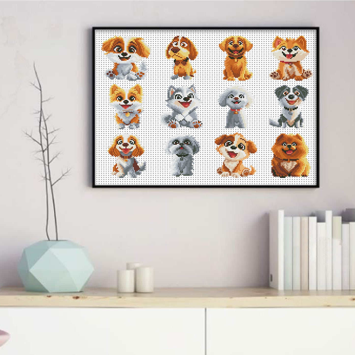 Dog Themed Kit - Partial 11CT Stamped Cross Stitch 36x52CM - Mona Lisa
