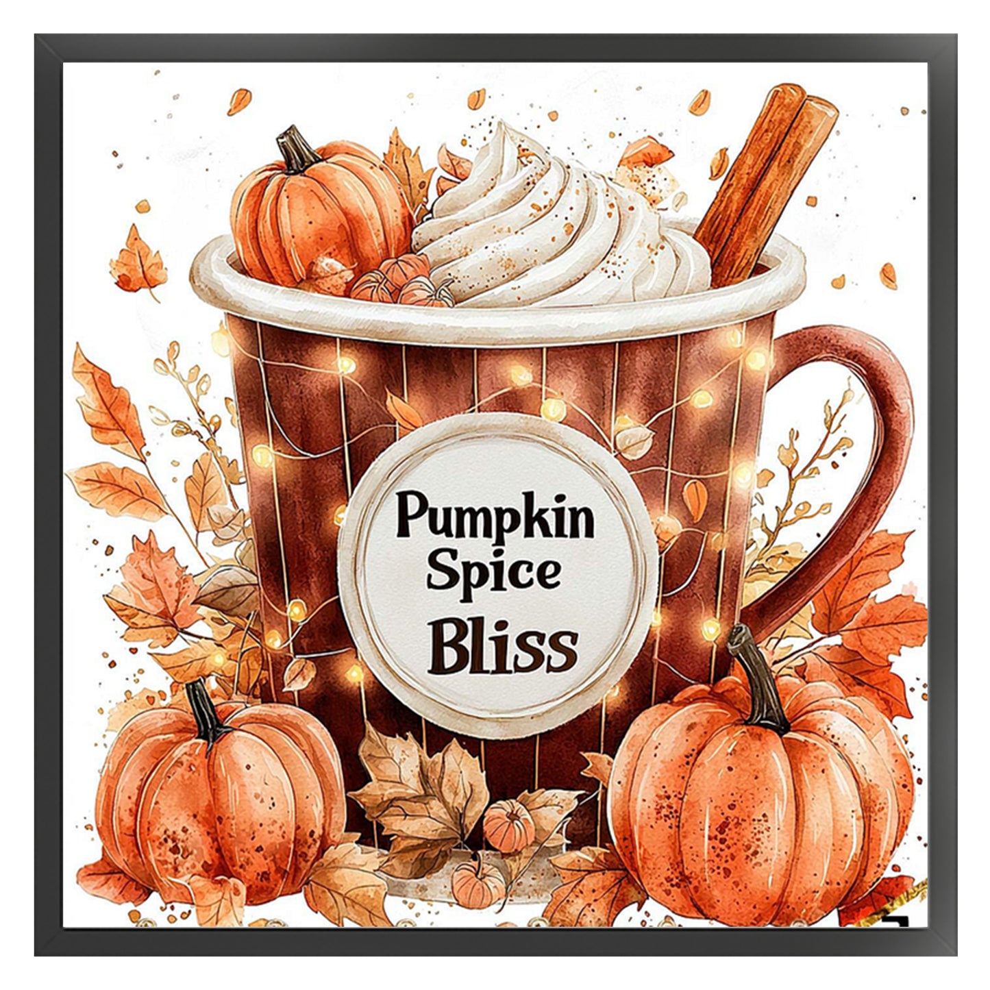Pumpkin Ice Cream - Full 11CT Stamped Cross Stitch 50x50CM - Huacan