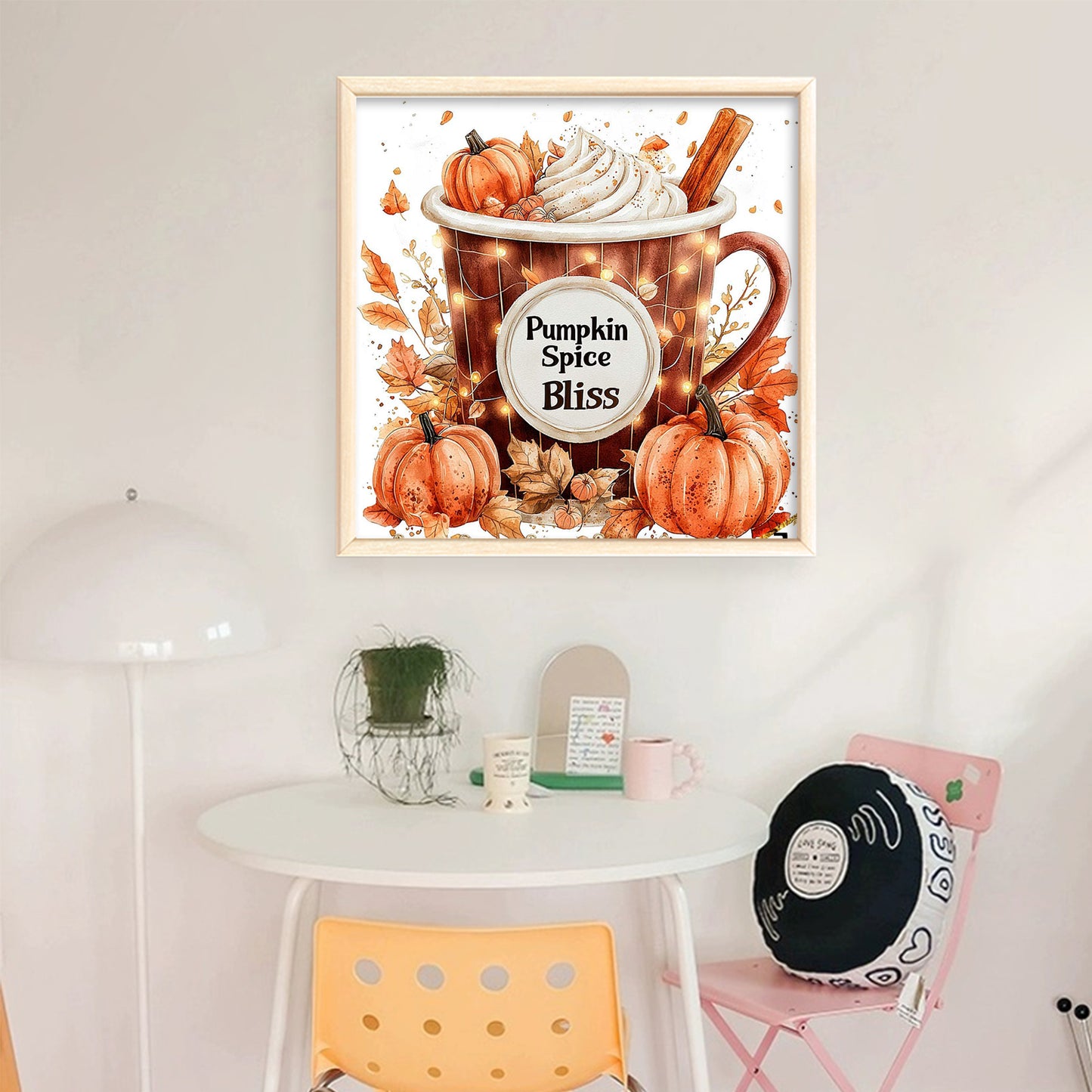 Pumpkin Ice Cream - Full 11CT Stamped Cross Stitch 50x50CM - Huacan