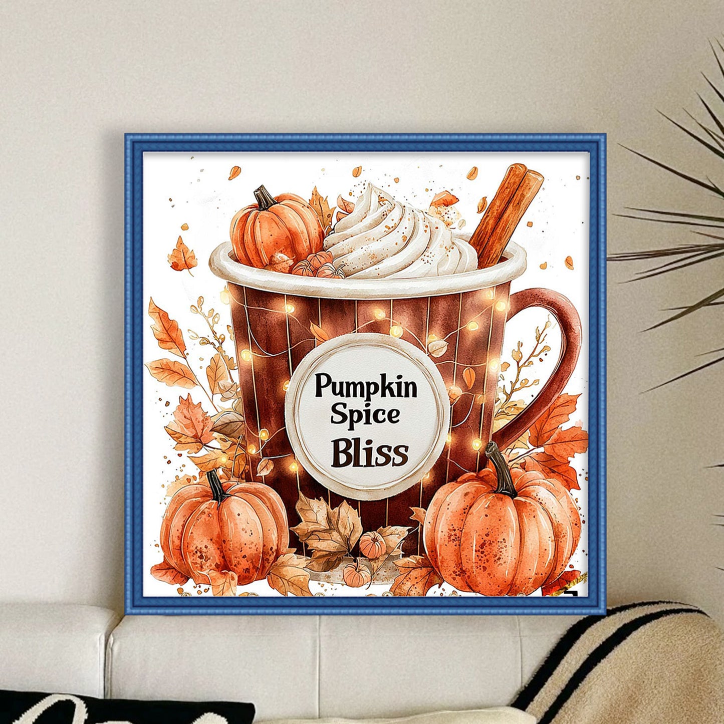 Pumpkin Ice Cream - Full 11CT Stamped Cross Stitch 50x50CM - Huacan