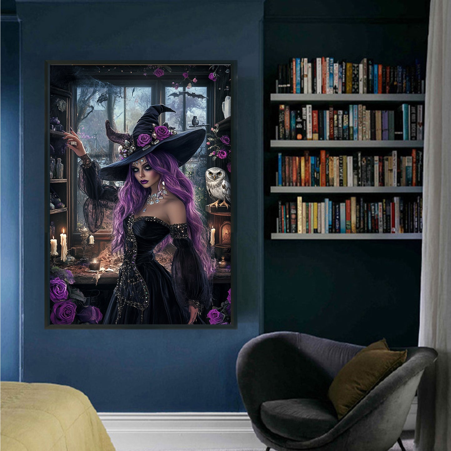 Witch - Full 11CT Stamped Cross Stitch 40x60CM - Huacan