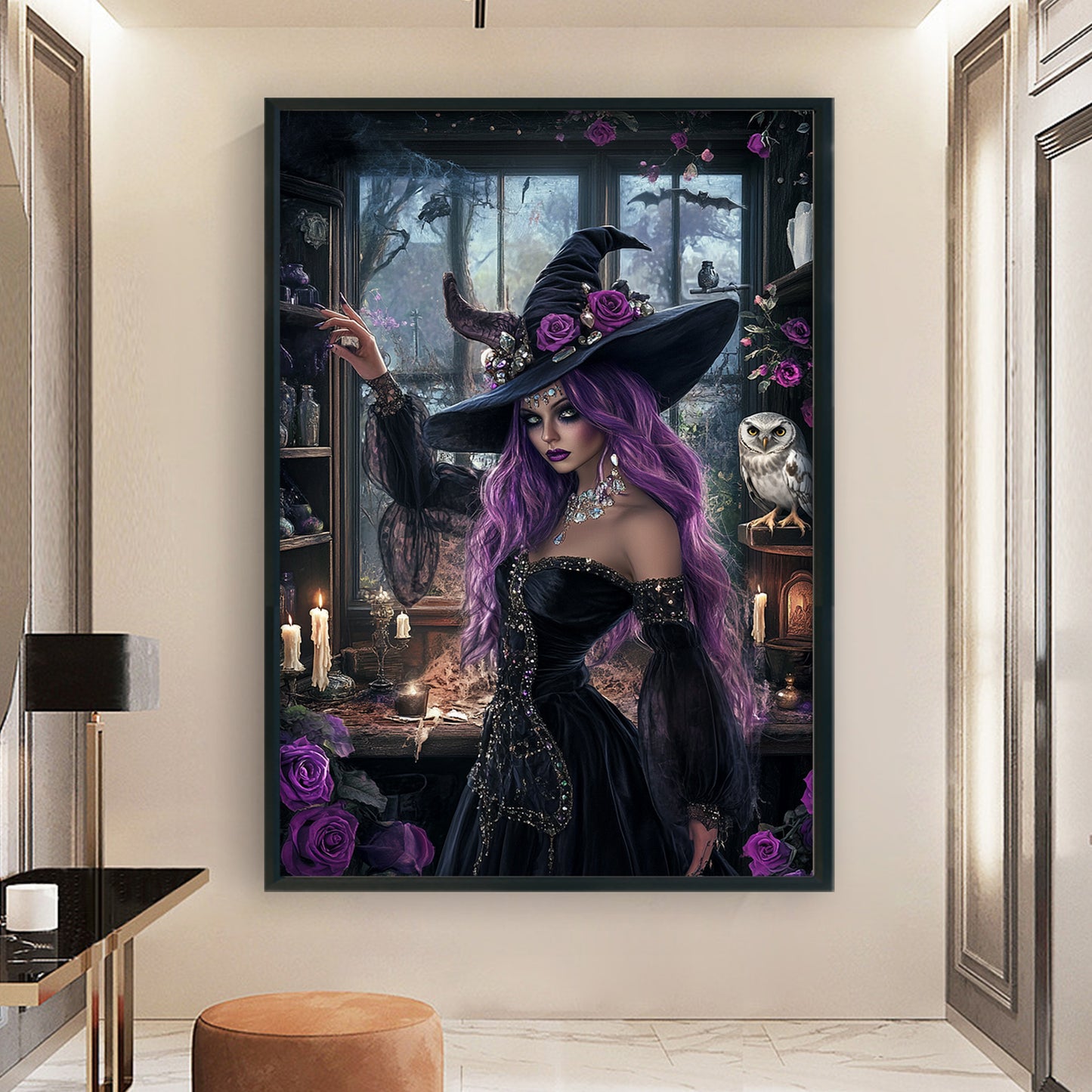 Witch - Full 11CT Stamped Cross Stitch 40x60CM - Huacan