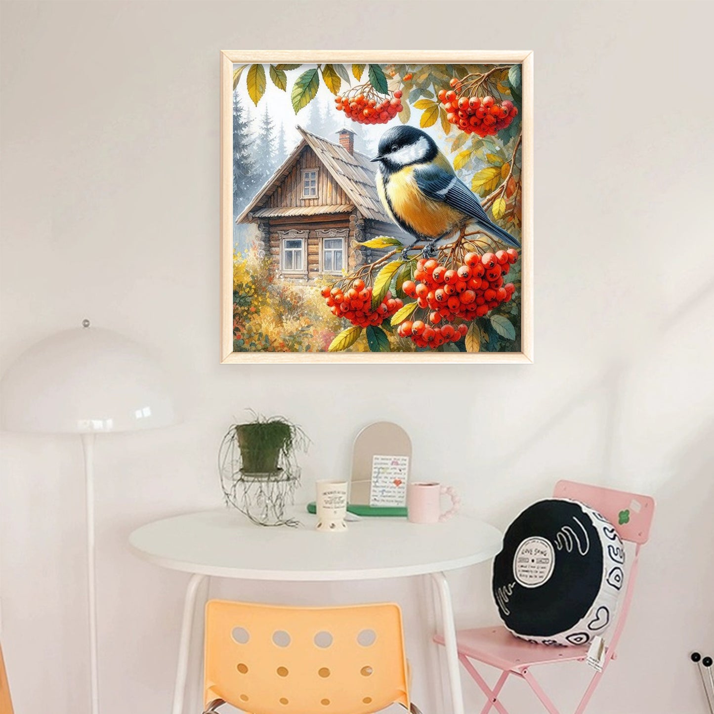 Bird B - Full 11CT Stamped Cross Stitch 40x40CM - Yishu