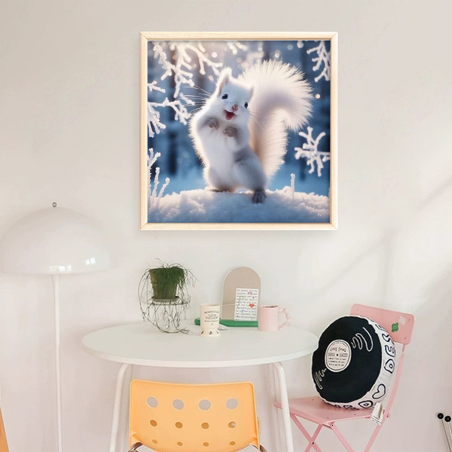 Squirrel - Full 11CT Stamped Cross Stitch 40x40CM - Yishu