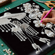 Load image into Gallery viewer, DIY Pearl Painting Kit 30x30CM Elegant Lady Framed Handmade Pearl Material Art Set Room Wall Decoration
