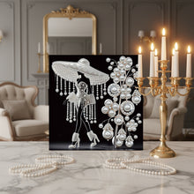 Load image into Gallery viewer, DIY Pearl Painting Kit 30x30CM Elegant Lady Framed Handmade Pearl Material Art Set Room Wall Decoration
