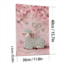 Load image into Gallery viewer, DIY Pearl Painting Kit 30x40CM Sheep Framed Handmade Pearl Material Art Set Room Wall Decoration
