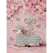 Load image into Gallery viewer, DIY Pearl Painting Kit 30x40CM Sheep Framed Handmade Pearl Material Art Set Room Wall Decoration
