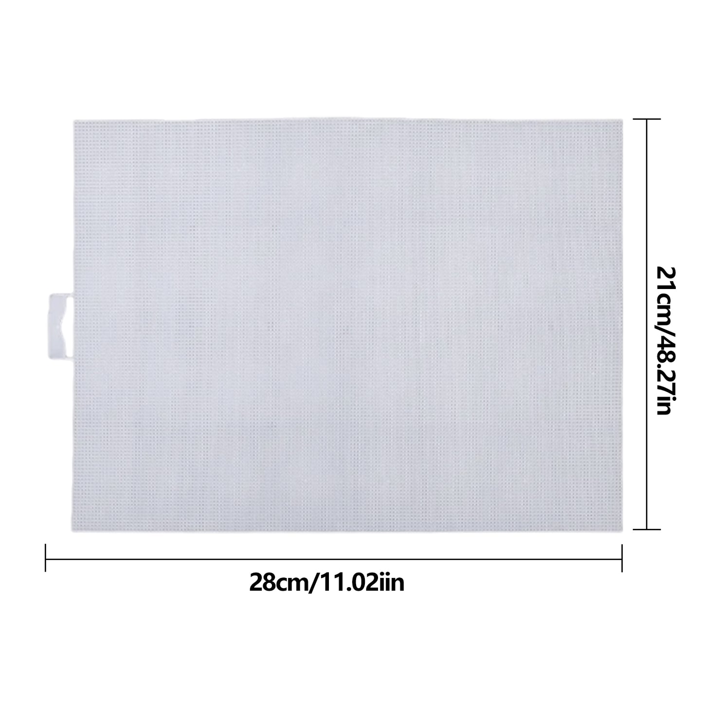 1PCS DIY 14CT Plastic Mesh Canvas Sheets 28x21CM for Crafts Crochet Knit (White)