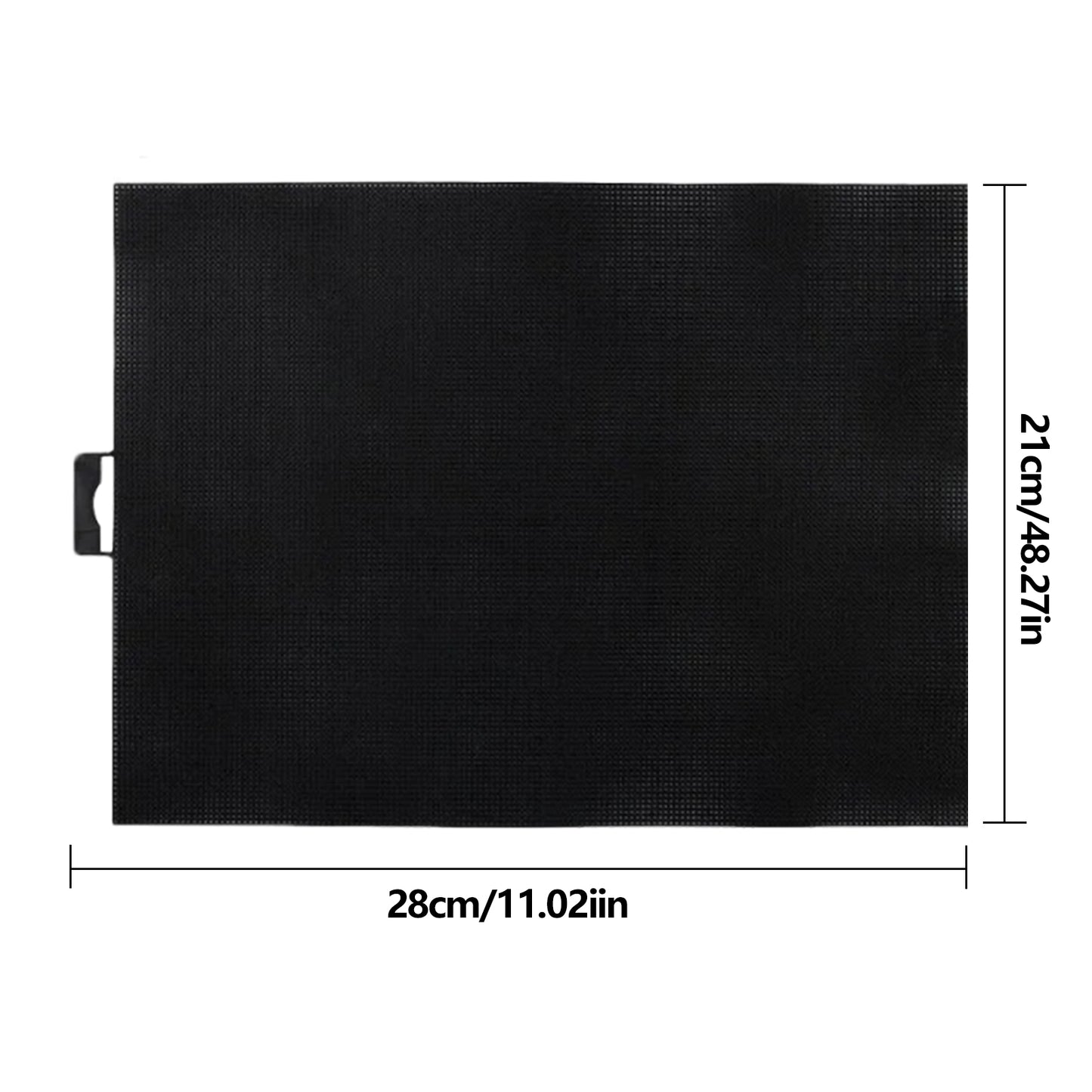 1PCS DIY 14CT Plastic Mesh Canvas Sheets 28x21CM for Crafts Crochet Knit (Black)