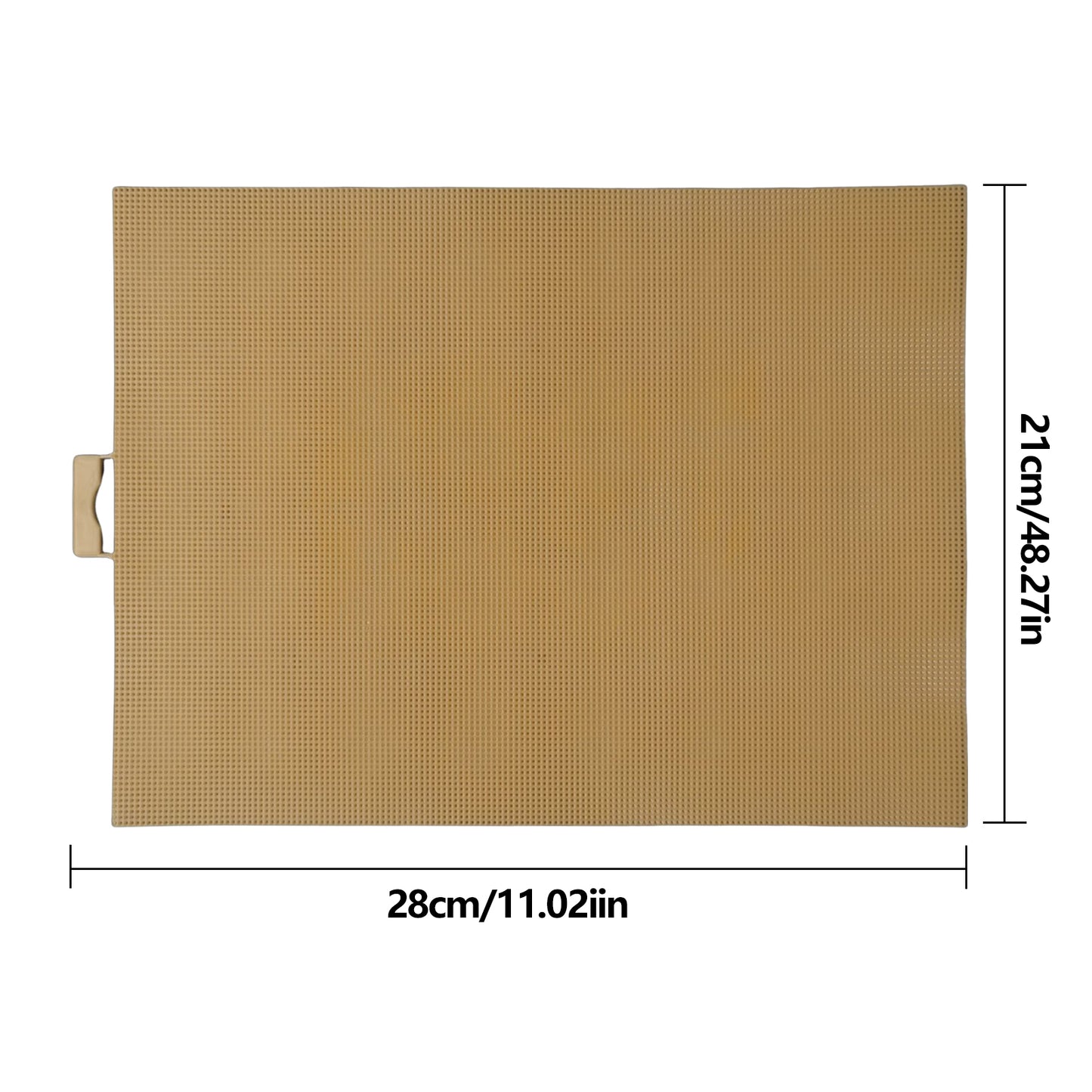 1PCS DIY 14CT Plastic Mesh Canvas Sheets 28x21CM for Crafts Crochet Knit (Yellow)