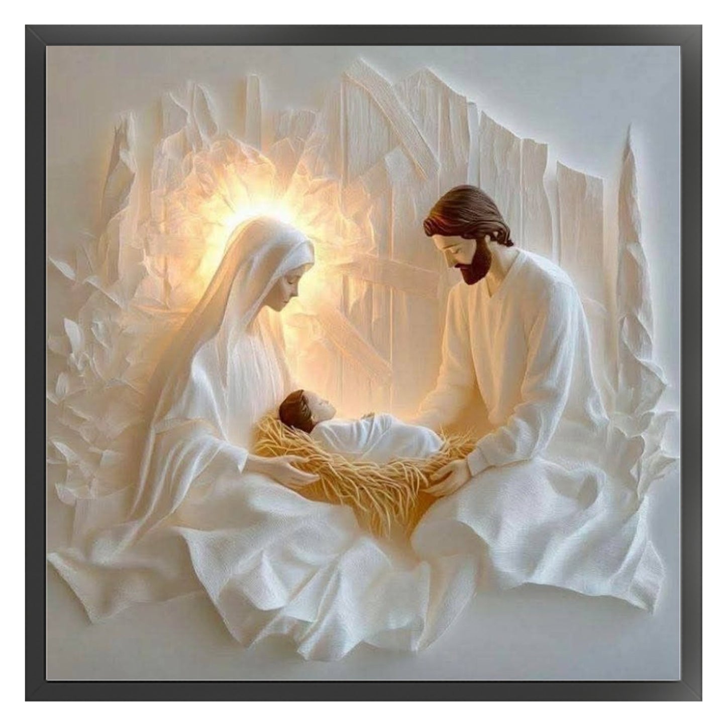 Nativity Of Jesus - Full 14CT Stamped Cross Stitch 40x40CM - Huacan