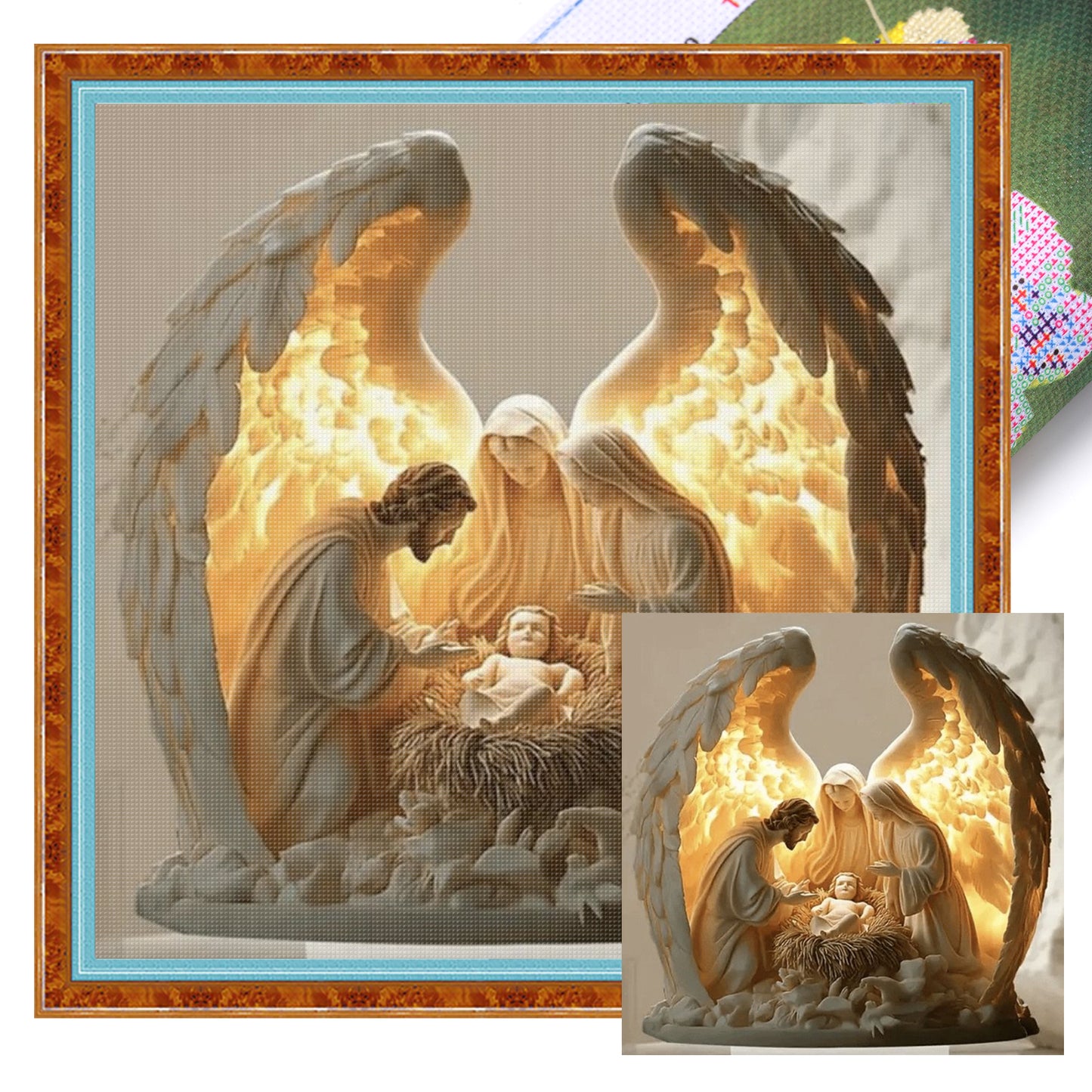 Nativity Of Jesus - Full 14CT Stamped Cross Stitch 40x40CM - Huacan