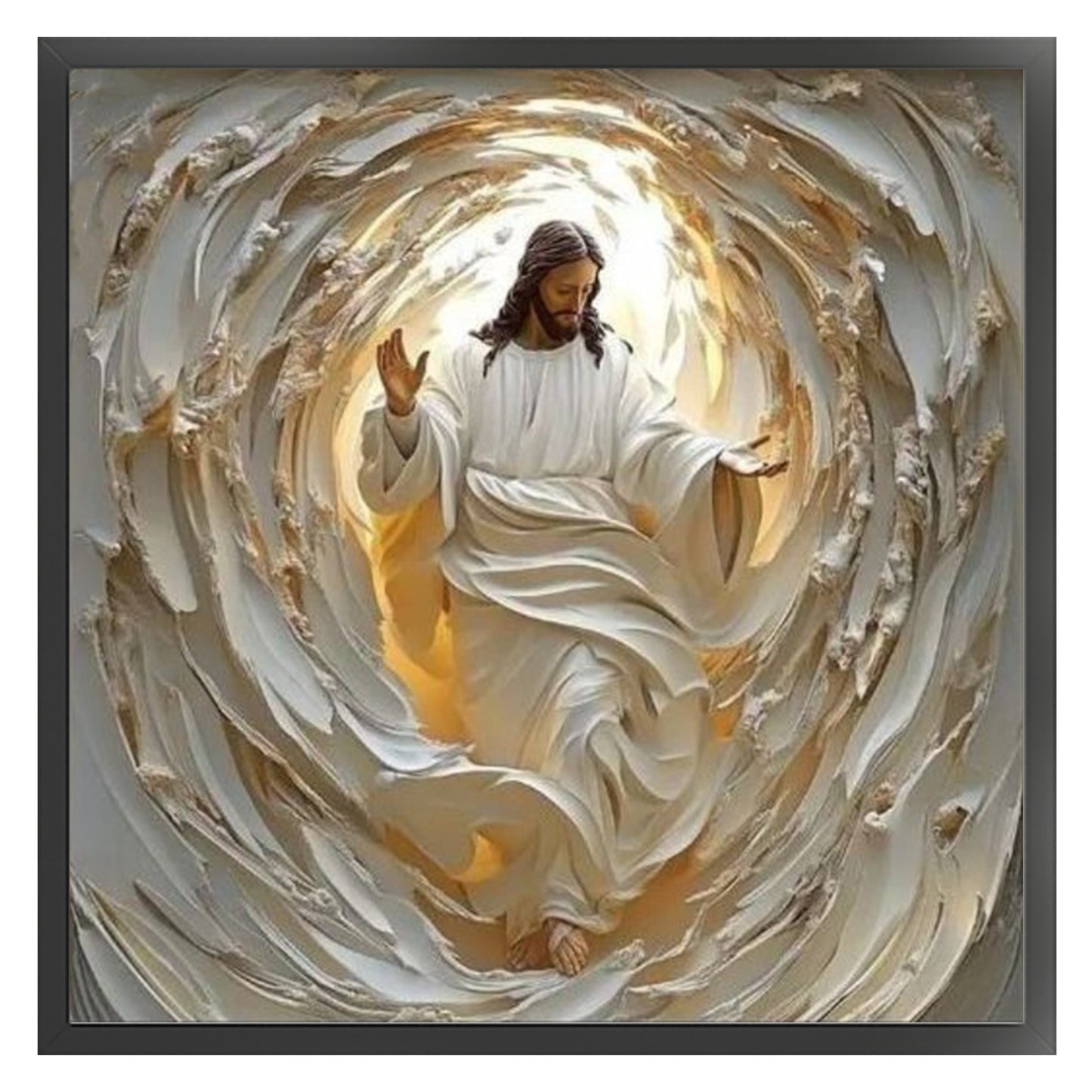 Jesus - Full 14CT Stamped Cross Stitch 40x40CM - Huacan
