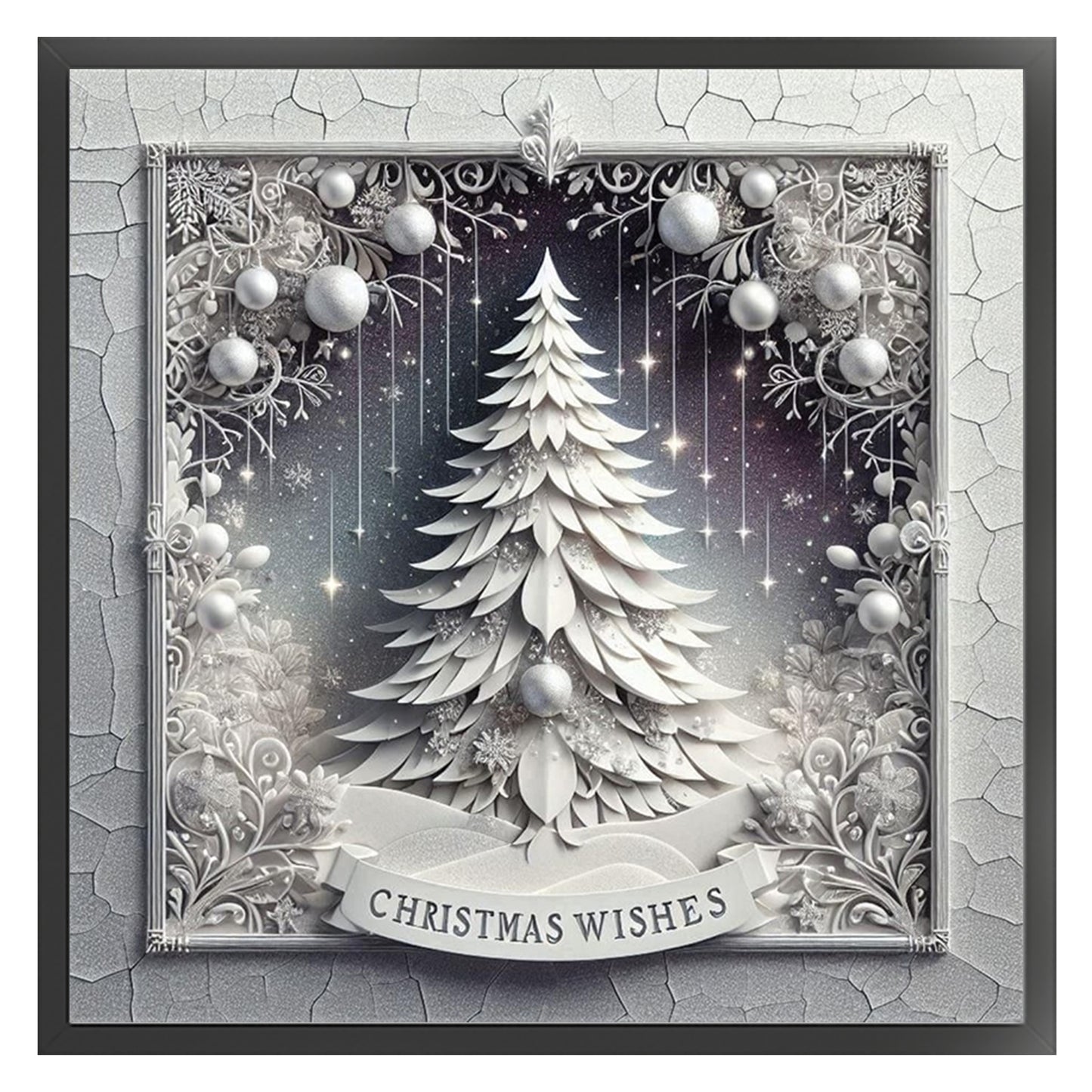 Christmas Tree - Full 18CT Stamped Cross Stitch 40x40CM - Huacan
