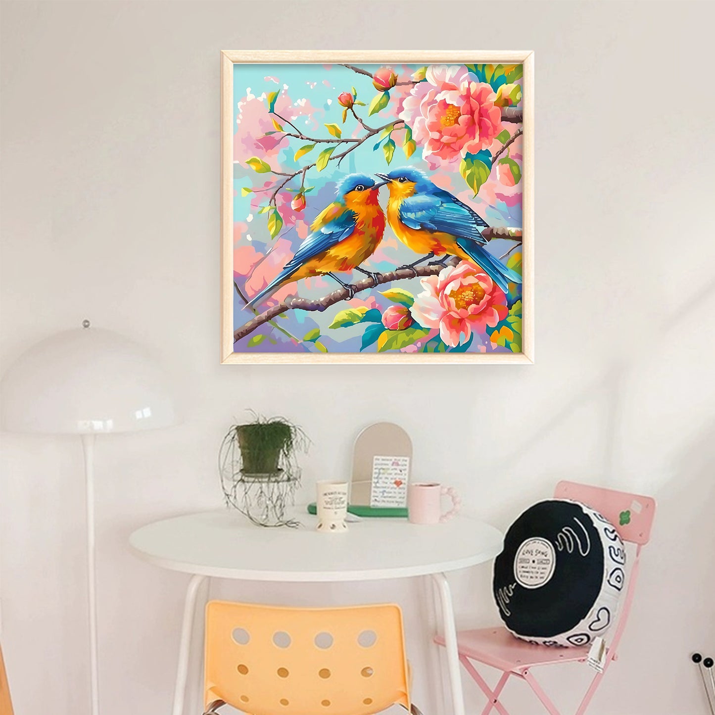 Bird On Branch - Full 11CT Stamped Cross Stitch 40x40CM - Huacan