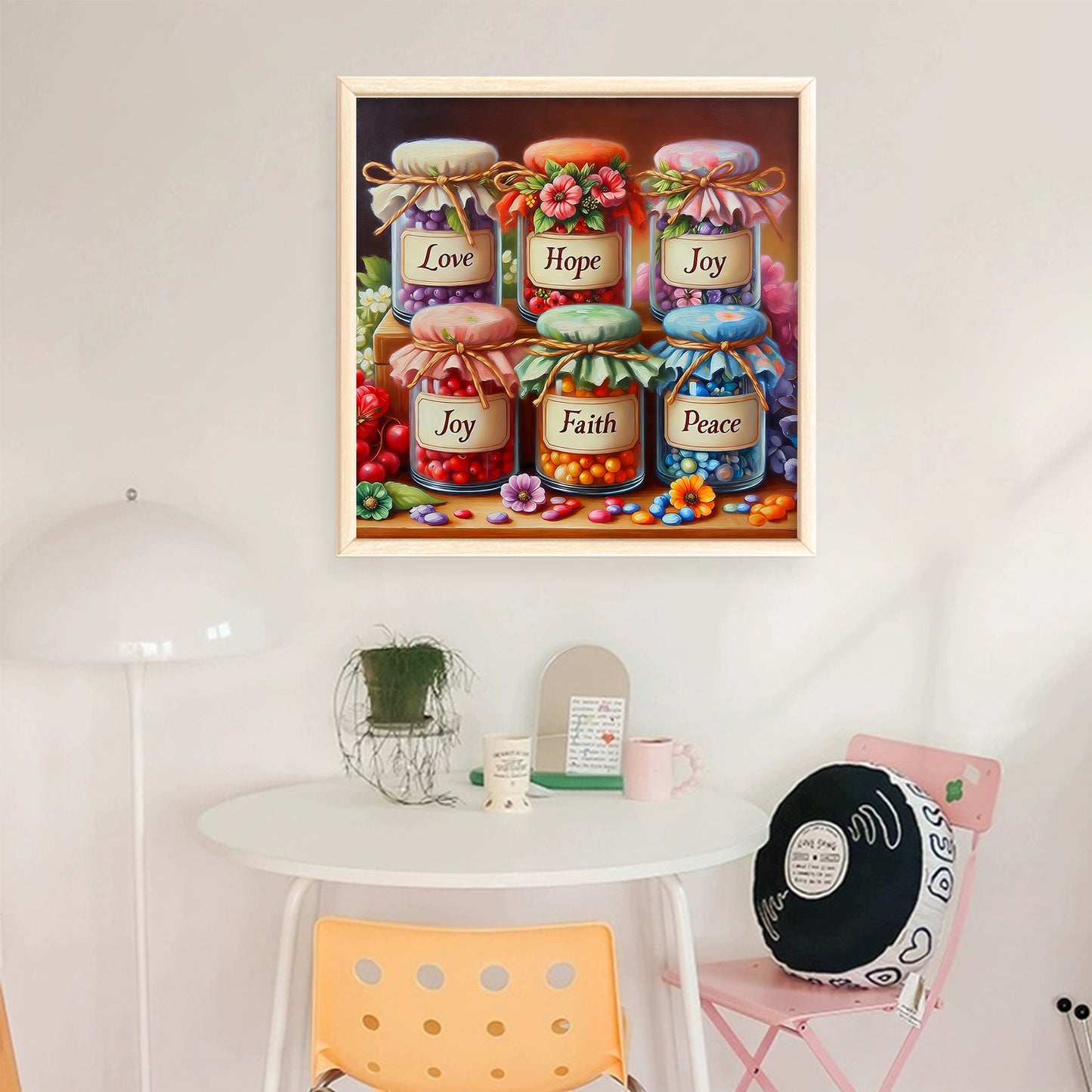 Candy Glass Bottle - Full 11CT Stamped Cross Stitch 45x45CM - Huacan